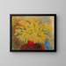 Bouquet di mimose in un vaso rosso - Moïse Kisling — quadro incorniciato alla parete