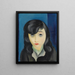 Ritratto di donna con frangia - Moïse Kisling — quadro incorniciato alla parete
