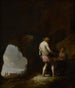 Giovane uomo e donna in una grotta - Moses Matheusz van Uyttenbroeck — vista dell’opera