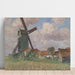 Reproduktion des Gemäldes Windmühle und Dorf in Belgien - Alfred Zoff
