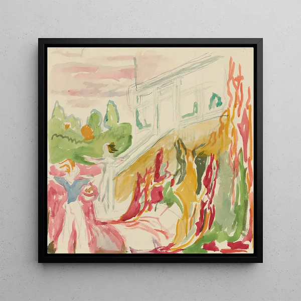 Mte ved veranda - Edvard Munch
