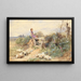 Keeping the Sheep - Myles Birket Foster — framed artwork on a wall