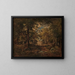 Una vista attraverso gli alberi di Fontainebleau - Narcisse Virgile Diaz de la Peña — quadro incorniciato alla parete