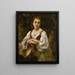 Bohémienne al tamburo - Narcisse Virgile Diaz de la Peña — quadro incorniciato alla parete