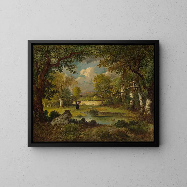 Fagot de mare et bord de clairière - Narcisse Virgile Diaz de la Peña — gerahmtes Bild an der Wand