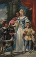Frau mit Hunden - Narcisse Virgile Diaz de la Peña — Ansicht des Kunstwerks
