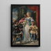 Frau mit Hunden - Narcisse Virgile Diaz de la Peña — gerahmtes Bild an der Wand