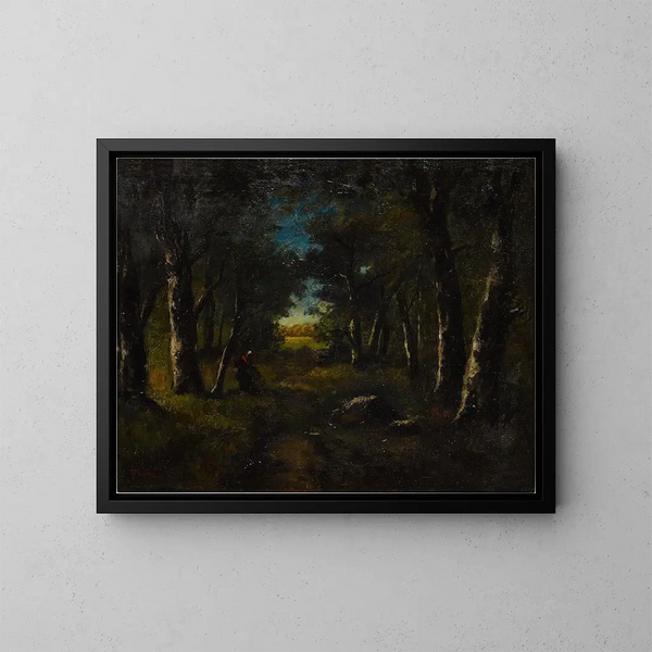 Die Waldbeschaffung - Narcisse Virgile Diaz de la Peña — gerahmtes Bild an der Wand