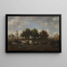 Forest landscape painting with stags - Narcisse Virgile Diaz de la Peña — framed artwork on a wall