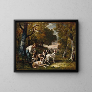 NarcisseVirgile Diaz de La Pea - Garon et cinq chiens en fort.webp