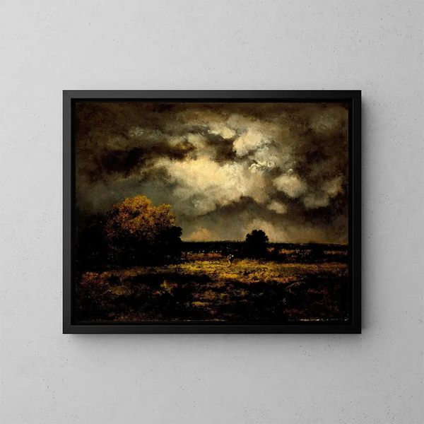 Sturmiges Landschaft - Narcisse Virgile Diaz de la Peña — gerahmtes Bild an der Wand