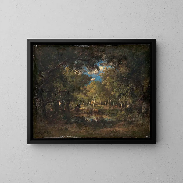 Der Fontainebleau-Wald - Narcisse Virgile Diaz de la Peña — gerahmtes Bild an der Wand