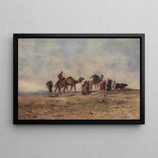 Narcisse Berchre - A Caravan in the Desert.webp