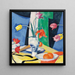 Natur stillleben mit Tulpen - Samuel John Peploe — gerahmtes Bild an der Wand