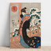 Riproduzione del dipinto Neve; bellezza su una veranda (metà del XIX secolo) - Utagawa Kuniyoshi