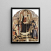 Virgin and Child enthroned with saints - Neri di Bicci — framed artwork on a wall