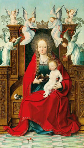 Netherlandish School - The Madonna and Child enthroned crowned by angels.webp
