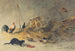 a cat and chickens - Newton Limbird Smith Fielding — artwork view