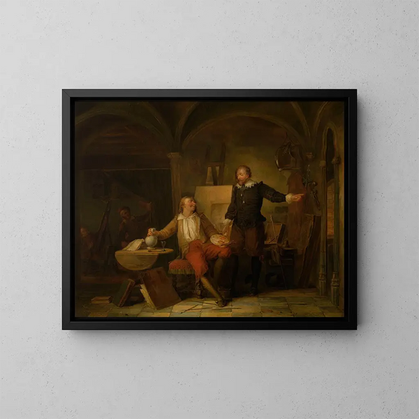 L'Atelier du peintre Joos van Craesbeeck - Nicaise De Keyser — quadro incorniciato alla parete