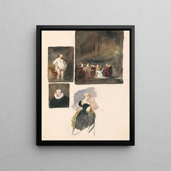 Nicaise De Keyser - Woman Bathing in the River Christ and the Adulteress Cornelis van der Geest and Woman Seen from the Back.webp