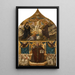 Christ en croix avec Marie Jean et Madeleine en dessous Saint Grégoire - Niccolò di Liberatore — quadro incorniciato alla parete