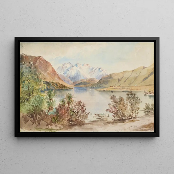 Lac Wanaka - Nicholas Chevalier — gerahmtes Bild an der Wand