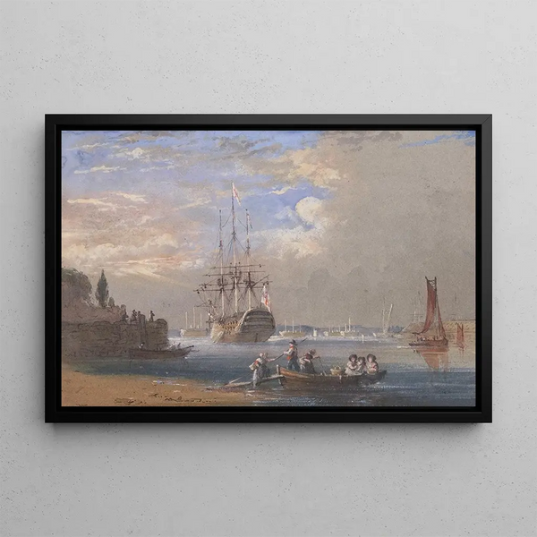 Nicholas Condy - HMS St Vincent at Plymouth.webp