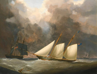 Nicholas Matthew Condy - The Thousand Guinea Match Between Henry Bradleys Brig The Water Witch And Lord Belfasts Schooner Galatea.webp