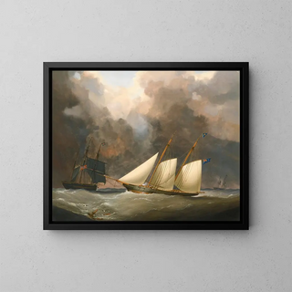 Nicholas Matthew Condy - The Thousand Guinea Match Between Henry Bradleys Brig The Water Witch And Lord Belfasts Schooner Galatea.webp