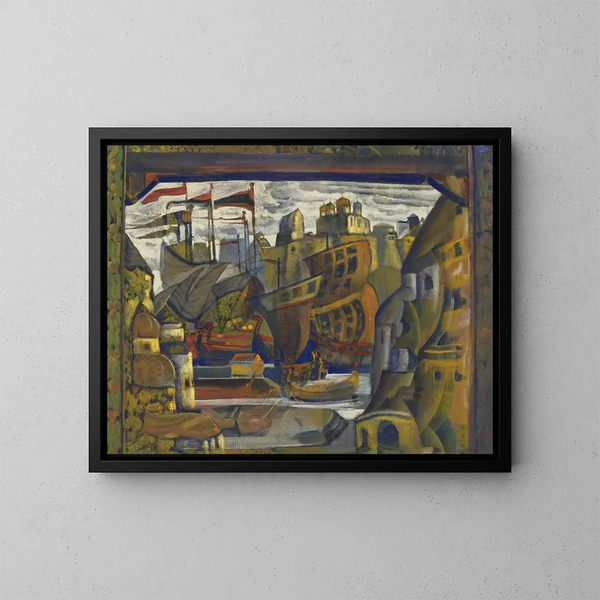 Das Markt von Novgorod von Sadko - Nicholas Roerich — gerahmtes Bild an der Wand