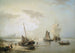 Vele al largo della costa olandese all'alba - Nicolaas Riegen — vista dell’opera