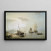 Vele al largo della costa olandese all'alba - Nicolaas Riegen — quadro incorniciato alla parete