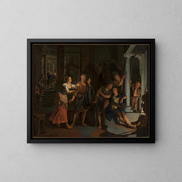 Il rinnegamento di san Pietro - Nicolaas Verkolje — quadro incorniciato alla parete