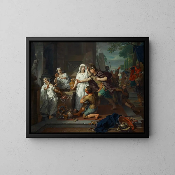Oreste und Pylade in Tauride - Nicolaas Verkolje — gerahmtes Bild an der Wand