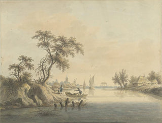 Nicolaas Wicart - Gezicht op het dorp Elst aan de Maas.webp