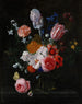 Un bouquet di fiori in un vaso di cristallo - Nicolaes van Verendael — vista dell’opera