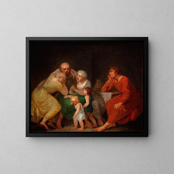 Una scena di addio - Nicolai Abildgaard — quadro incorniciato alla parete