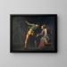 Hamlet e sua madre, episodio di Hamlet di Shakespeare - Nicolai Abildgaard — quadro incorniciato alla parete