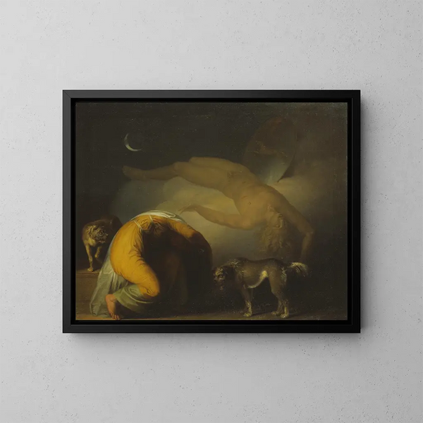L'Esprit de Culmin appare ai suoi madre dei Canti di Ossian - Nicolai Abildgaard — quadro incorniciato alla parete