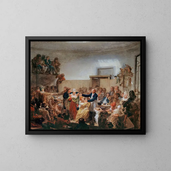 Die Konsultation des Doktors Antoine Dubois - Nicolas-Antoine Taunay — gerahmtes Bild an der Wand