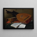 Naturstillleben mit Laute und Gitarre - Nicolas-Henri Jeaurat de Bertry — gerahmtes Bild an der Wand