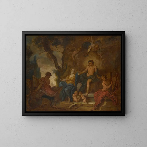Apollon et les muses - Nicolas Bertin — gerahmtes Bild an der Wand