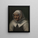 Portrait einer alten Frau - Nicolas Lagneau — gerahmtes Bild an der Wand