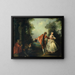 Elegante Figuren in einer bewaldeten Landschaft - Nicolas Lancret — gerahmtes Bild an der Wand