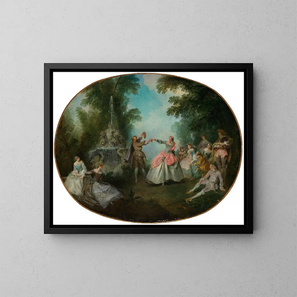 Le menuet - Nicolas Lancret — gerahmtes Bild an der Wand