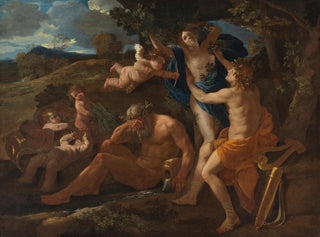 Apollon e Dafne - Nicolas Poussin — vista dell’opera