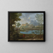 Paesaggio con calma - Nicolas Poussin — quadro incorniciato alla parete