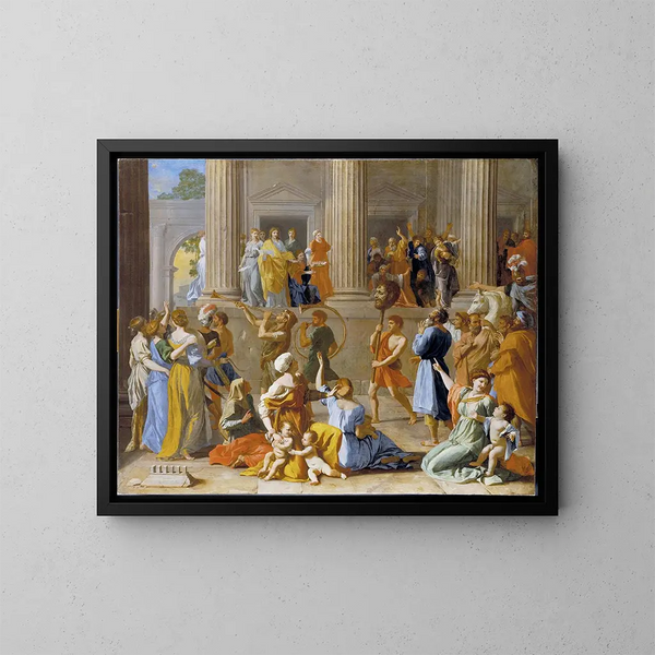 Il Trionfo di David - Nicolas Poussin — quadro incorniciato alla parete