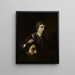 David mit dem Kopf Goliaths - Nicolas Tournier — gerahmtes Bild an der Wand
