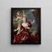 Portrait der Schauspielerin Marie-Anne de Châteauneuf alias Mlle Duclos 1664-1747 in der Rolle der Ariane - Nicolas de Largillière — gerahmtes Bild an der Wand
